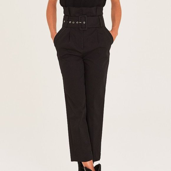 ba&sh Khol Belted Paperbag Waist Trouser Pants - Picture 8 of 9